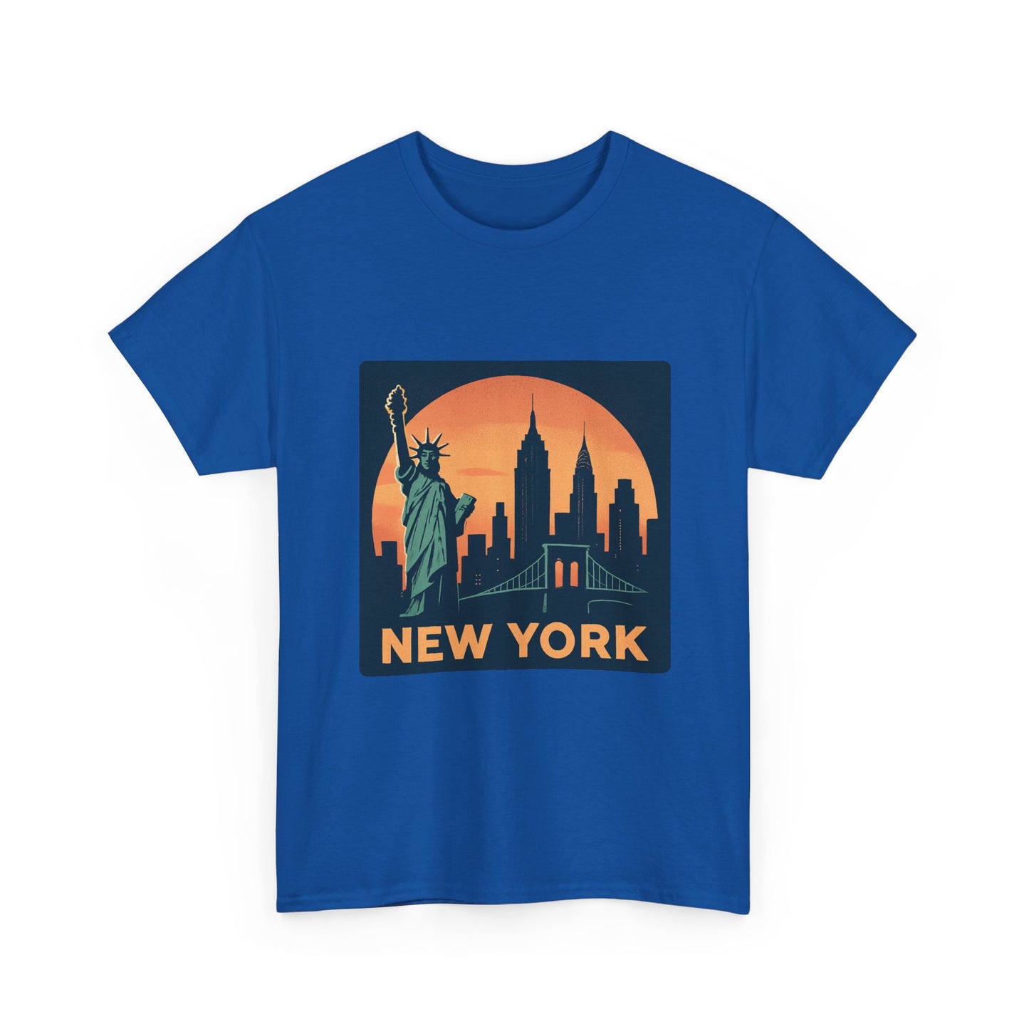 New York Skyline Tee | Unisex Heavy Cotton Shirt, NYC Gift, Travel Souvenir, Vintage Style Tee, Casual Outfit, City Lover Apparel