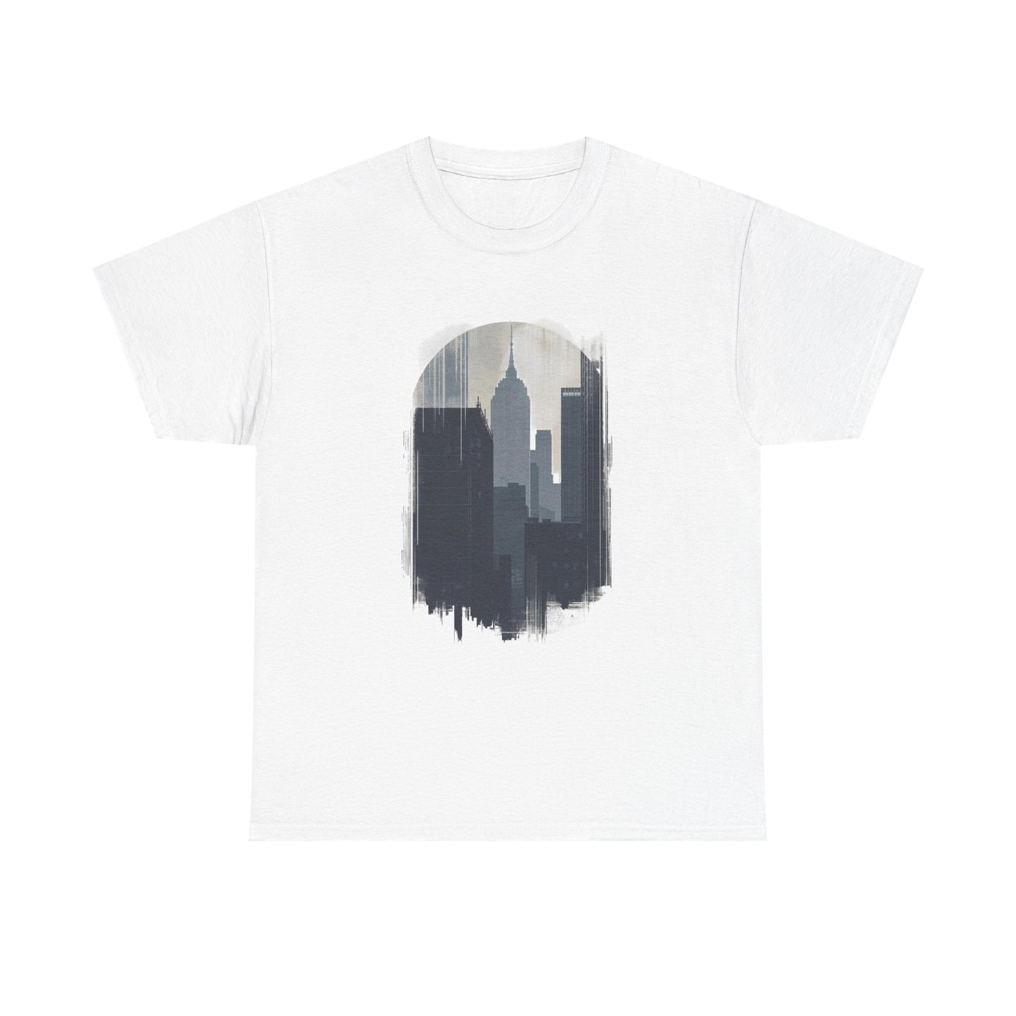 Cityscape Unisex Heavy Cotton Tee - Urban Vibes, Streetwear Style, Casual Wear, Gift for City Lovers, Graphic Tee