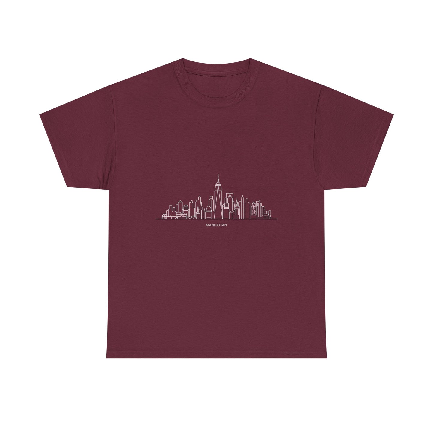 Urban Skyline Unisex Heavy Cotton Tee, City Lover Shirt, Casual Wear, Gift for Him/Her, Travel Souvenir, Everyday Comfort