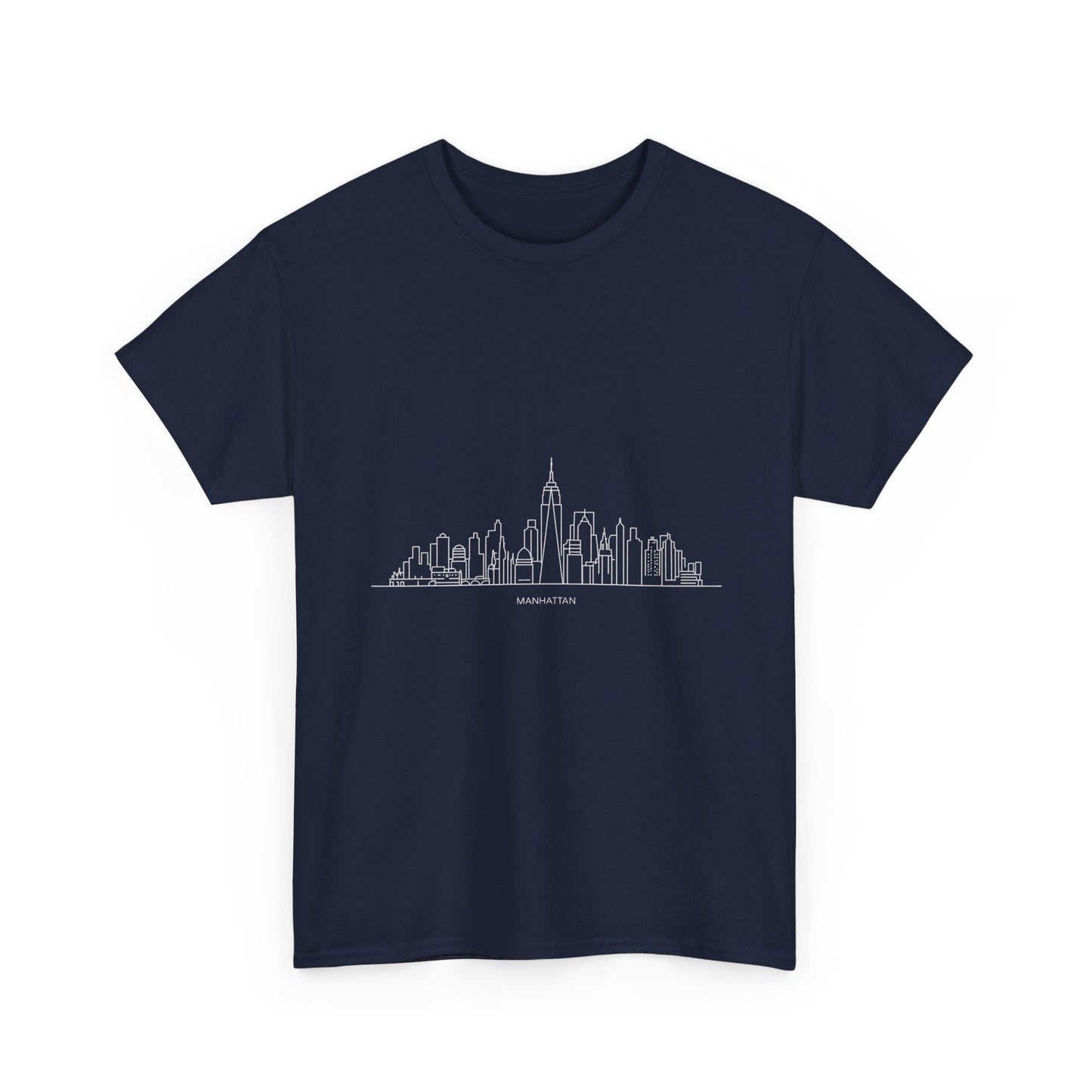 Urban Skyline Unisex Heavy Cotton Tee, City Lover Shirt, Casual Wear, Gift for Him/Her, Travel Souvenir, Everyday Comfort