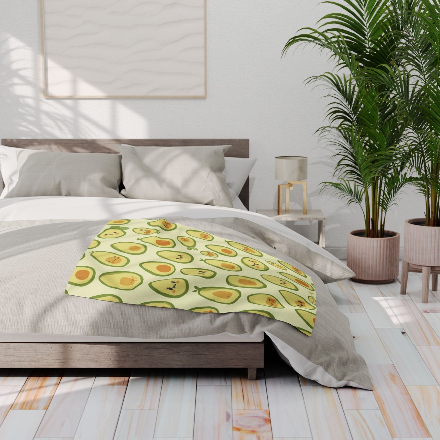 Avocado Pattern Fleece Blanket - Cozy, Cute Decor for Home, Gifts for Foodies, Nursery, Cozy Nights, Spring Celebrations