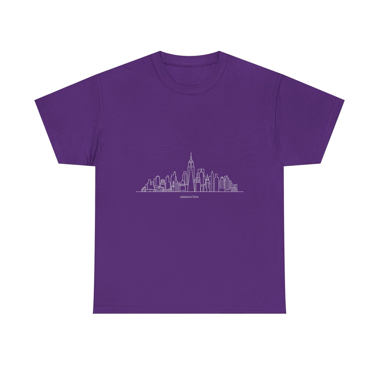 Urban Skyline Unisex Heavy Cotton Tee, City Lover Shirt, Casual Wear, Gift for Him/Her, Travel Souvenir, Everyday Comfort
