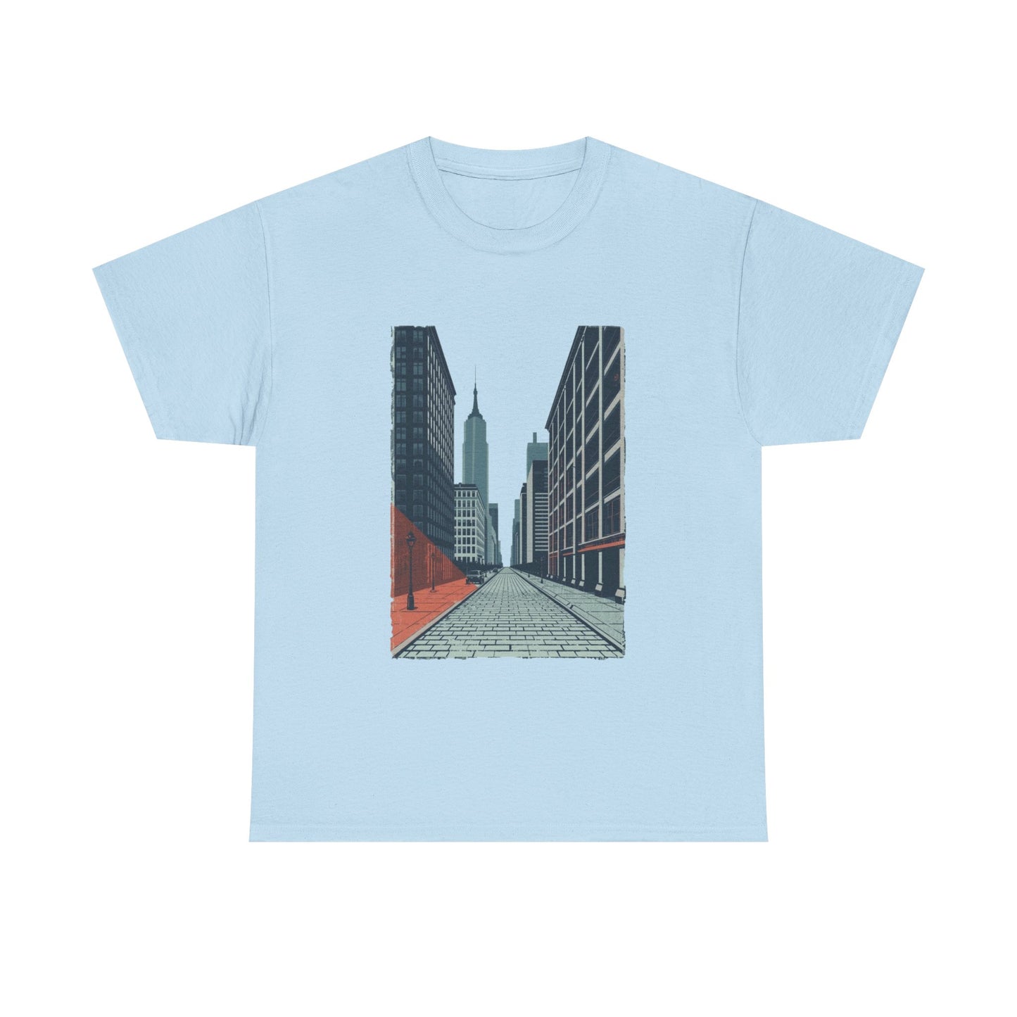 Urban Street Art Unisex Heavy Cotton Tee, Graphic Tee, Casual Wear, Gift for City Lovers, Streetwear, Everyday Style
