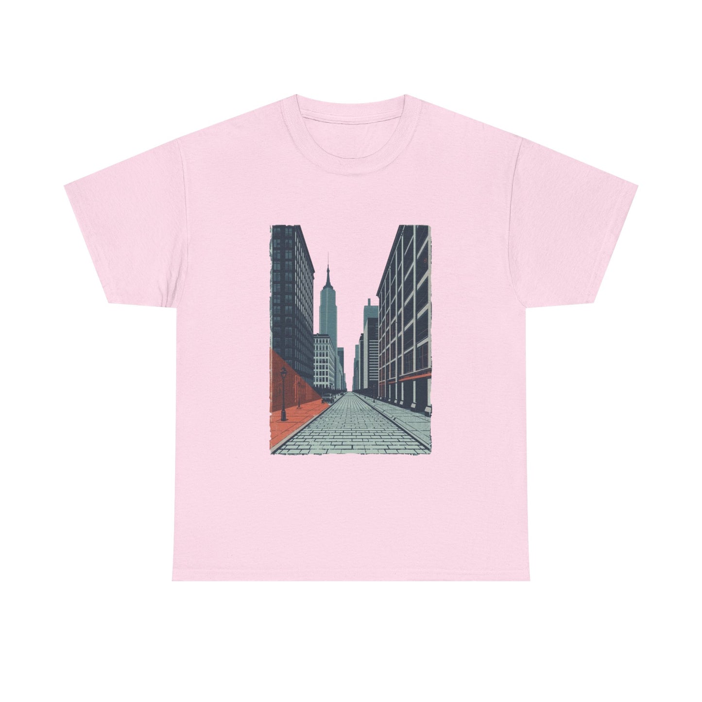 Urban Street Art Unisex Heavy Cotton Tee, Graphic Tee, Casual Wear, Gift for City Lovers, Streetwear, Everyday Style