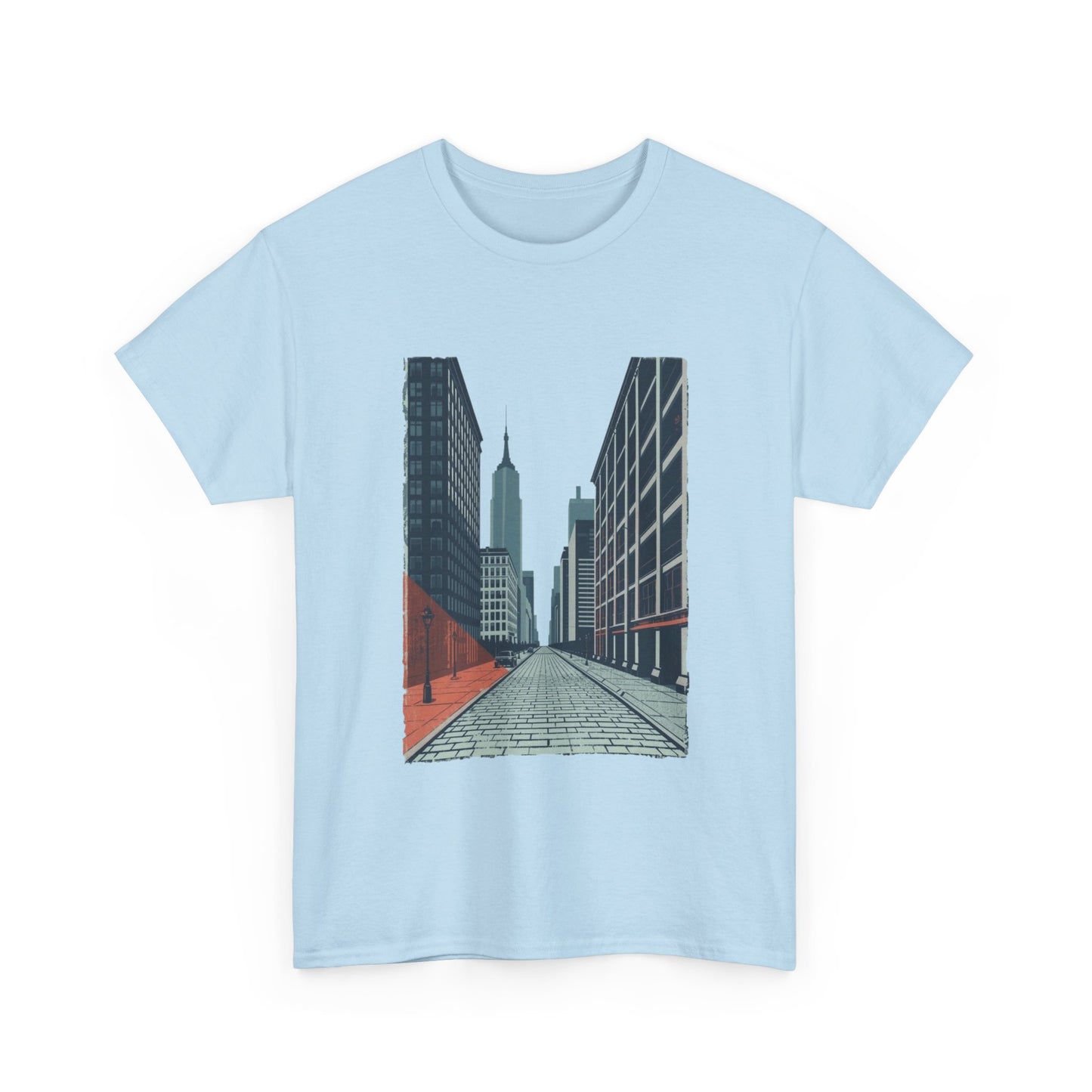 Urban Street Art Unisex Heavy Cotton Tee, Graphic Tee, Casual Wear, Gift for City Lovers, Streetwear, Everyday Style
