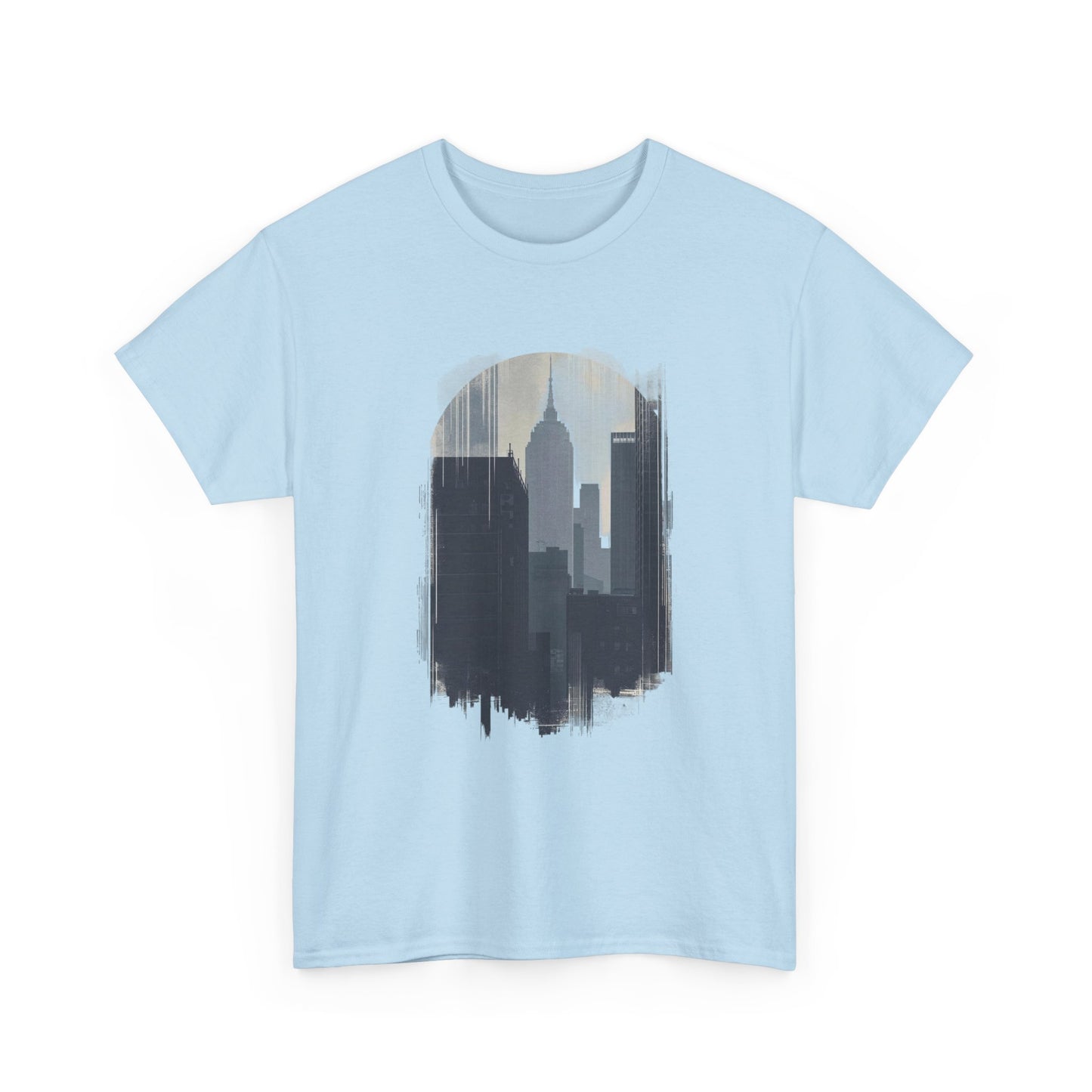 Cityscape Unisex Heavy Cotton Tee - Urban Vibes, Streetwear Style, Casual Wear, Gift for City Lovers, Graphic Tee