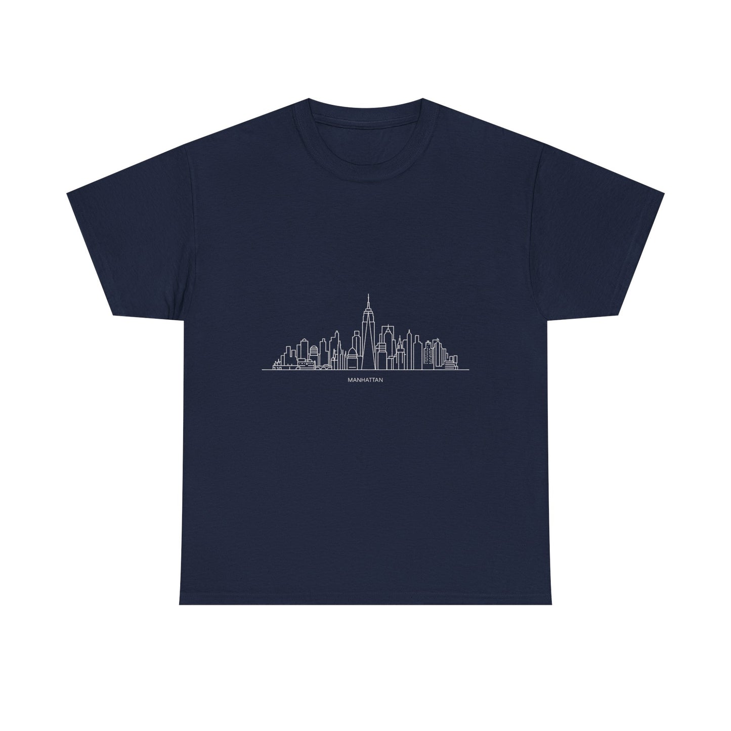 Urban Skyline Unisex Heavy Cotton Tee, City Lover Shirt, Casual Wear, Gift for Him/Her, Travel Souvenir, Everyday Comfort