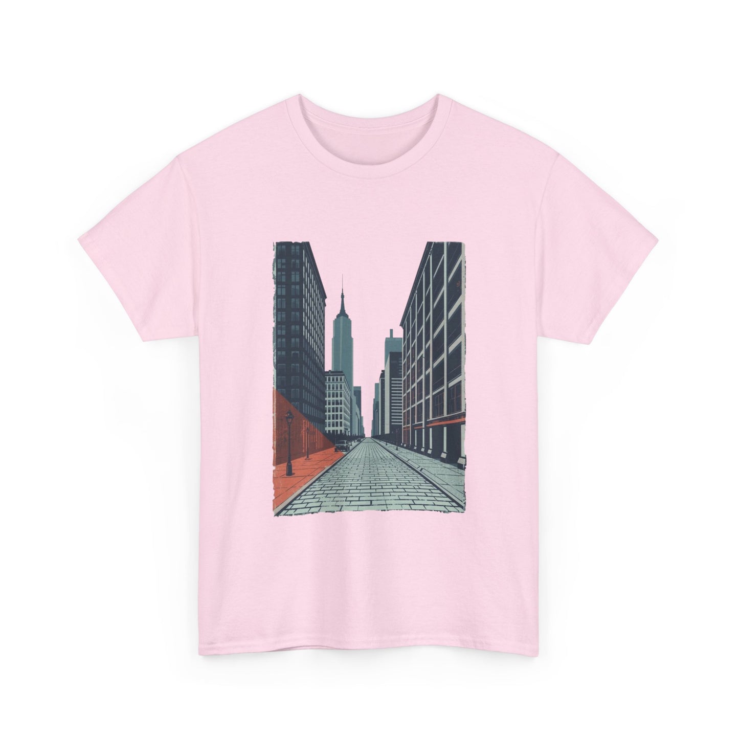 Urban Street Art Unisex Heavy Cotton Tee, Graphic Tee, Casual Wear, Gift for City Lovers, Streetwear, Everyday Style