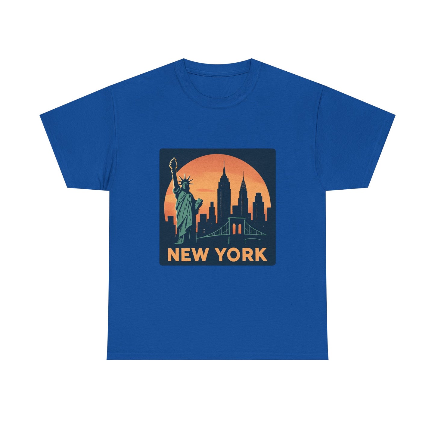 New York Skyline Tee | Unisex Heavy Cotton Shirt, NYC Gift, Travel Souvenir, Vintage Style Tee, Casual Outfit, City Lover Apparel