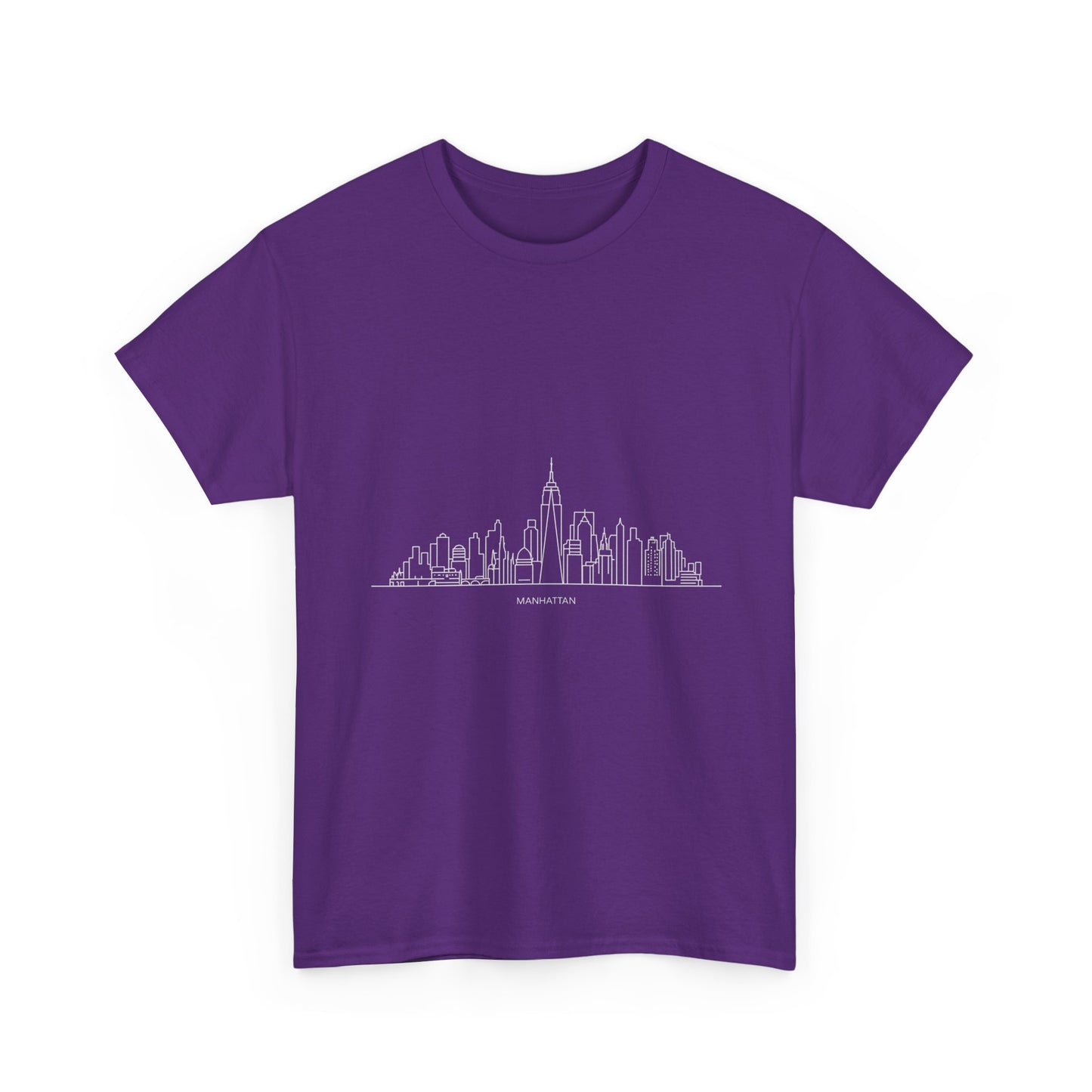 Urban Skyline Unisex Heavy Cotton Tee, City Lover Shirt, Casual Wear, Gift for Him/Her, Travel Souvenir, Everyday Comfort
