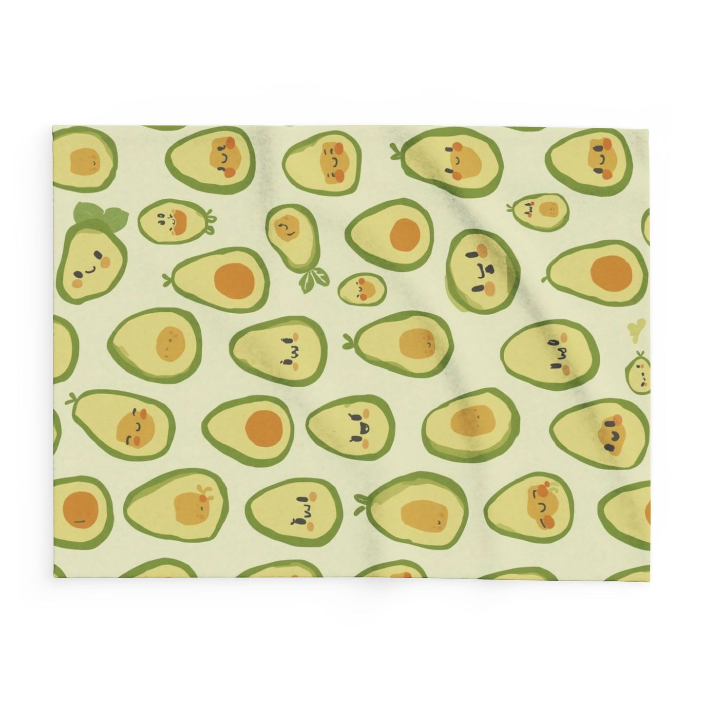 Avocado Pattern Fleece Blanket - Cozy, Cute Decor for Home, Gifts for Foodies, Nursery, Cozy Nights, Spring Celebrations