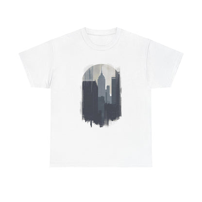 Cityscape Unisex Heavy Cotton Tee - Urban Vibes, Streetwear Style, Casual Wear, Gift for City Lovers, Graphic Tee