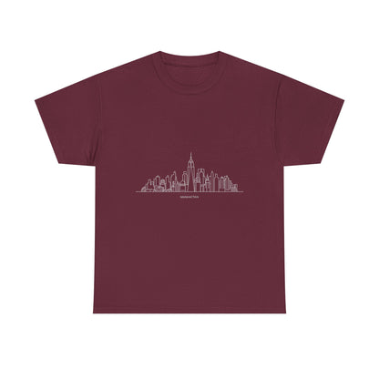 Urban Skyline Unisex Heavy Cotton Tee, City Lover Shirt, Casual Wear, Gift for Him/Her, Travel Souvenir, Everyday Comfort