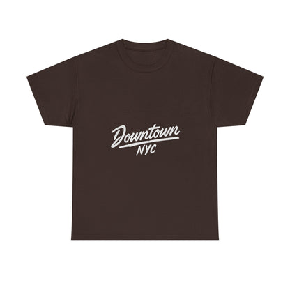 Unisex Heavy Cotton Tee - Downtown NYC Shirt, Streetwear Fashion, Casual Wear, Gift for Friends, Urban Style Tee