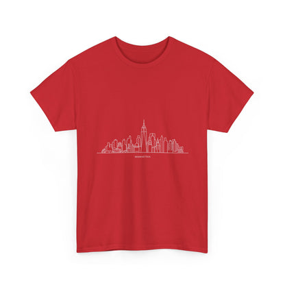 Urban Skyline Unisex Heavy Cotton Tee, City Lover Shirt, Casual Wear, Gift for Him/Her, Travel Souvenir, Everyday Comfort
