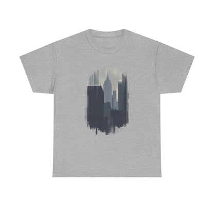 Cityscape Unisex Heavy Cotton Tee - Urban Vibes, Streetwear Style, Casual Wear, Gift for City Lovers, Graphic Tee