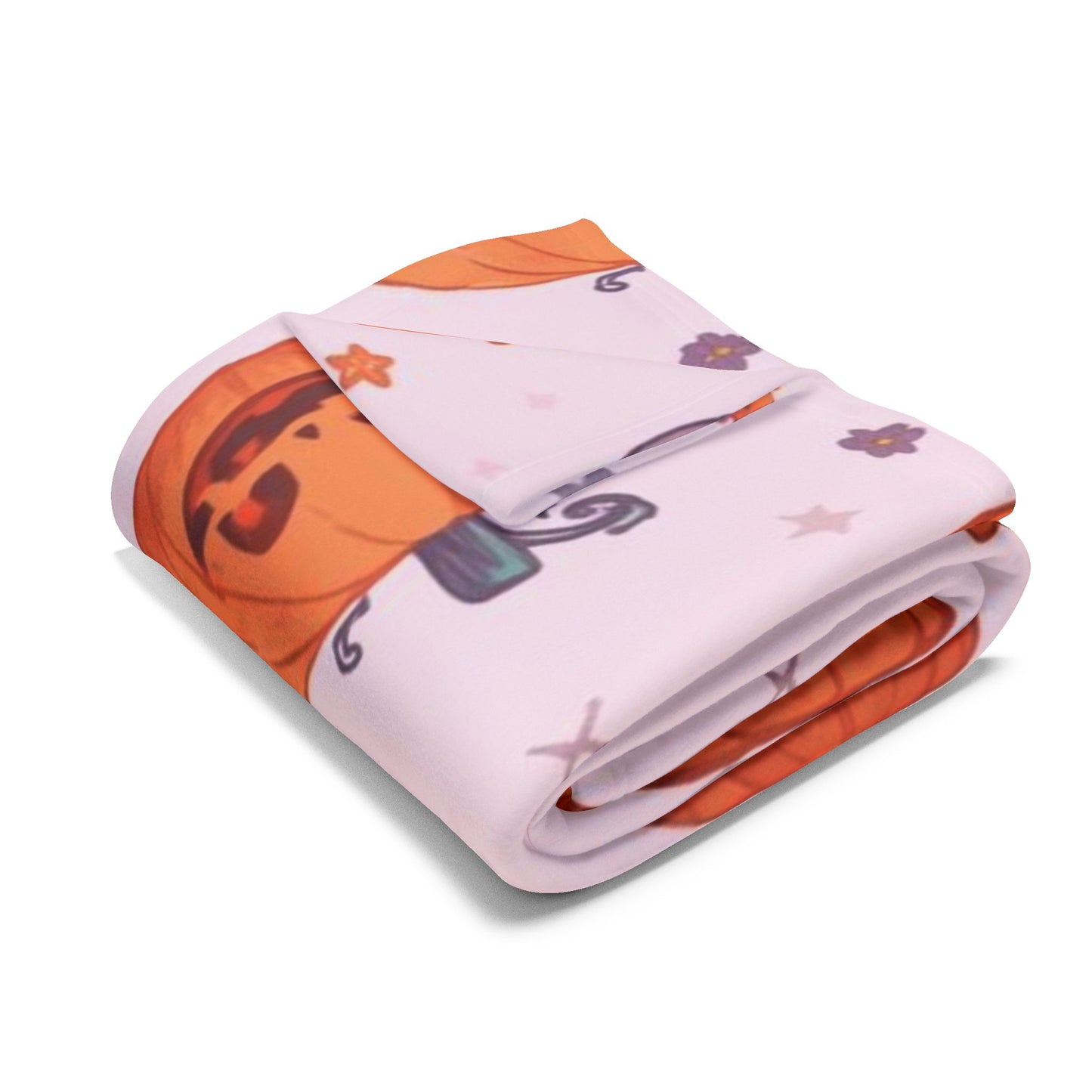 Cozy Halloween Fleece Blanket, Cute Pumpkin Throw, Autumn Home Decor, Seasonal Gift, Spooky Cat Blanket, Fall Comfort