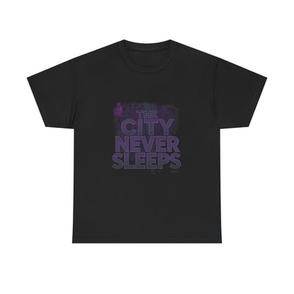 Urban Vibe Unisex Cotton Tee - The City Never Sleeps, Streetwear, Gift for City Lovers, Casual Wear, Everyday Fashion