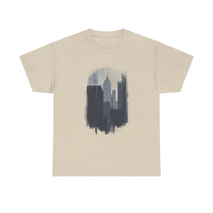 Cityscape Unisex Heavy Cotton Tee - Urban Vibes, Streetwear Style, Casual Wear, Gift for City Lovers, Graphic Tee