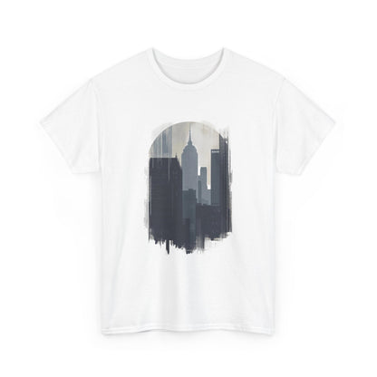 Cityscape Unisex Heavy Cotton Tee - Urban Vibes, Streetwear Style, Casual Wear, Gift for City Lovers, Graphic Tee