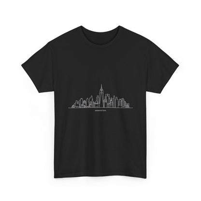Urban Skyline Unisex Heavy Cotton Tee, City Lover Shirt, Casual Wear, Gift for Him/Her, Travel Souvenir, Everyday Comfort