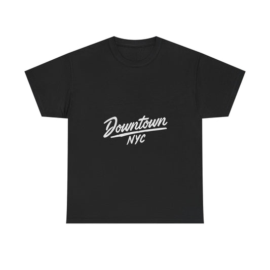 Unisex Heavy Cotton Tee - Downtown NYC Shirt, Streetwear Fashion, Casual Wear, Gift for Friends, Urban Style Tee
