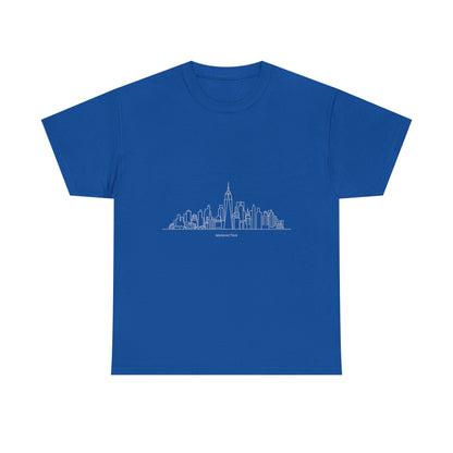 Urban Skyline Unisex Heavy Cotton Tee, City Lover Shirt, Casual Wear, Gift for Him/Her, Travel Souvenir, Everyday Comfort