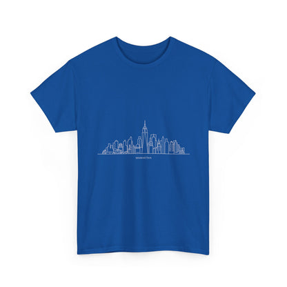 Urban Skyline Unisex Heavy Cotton Tee, City Lover Shirt, Casual Wear, Gift for Him/Her, Travel Souvenir, Everyday Comfort