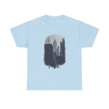 Cityscape Unisex Heavy Cotton Tee - Urban Vibes, Streetwear Style, Casual Wear, Gift for City Lovers, Graphic Tee
