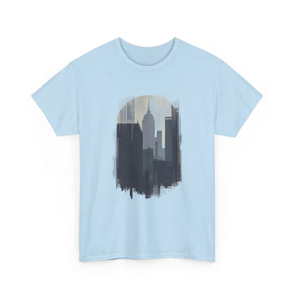 Cityscape Unisex Heavy Cotton Tee - Urban Vibes, Streetwear Style, Casual Wear, Gift for City Lovers, Graphic Tee