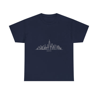 Urban Skyline Unisex Heavy Cotton Tee, City Lover Shirt, Casual Wear, Gift for Him/Her, Travel Souvenir, Everyday Comfort