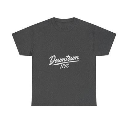 Unisex Heavy Cotton Tee - Downtown NYC Shirt, Streetwear Fashion, Casual Wear, Gift for Friends, Urban Style Tee