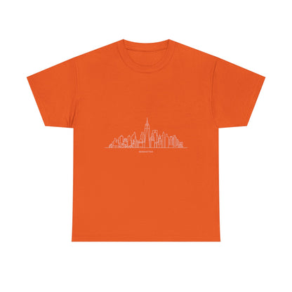 Urban Skyline Unisex Heavy Cotton Tee, City Lover Shirt, Casual Wear, Gift for Him/Her, Travel Souvenir, Everyday Comfort