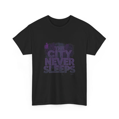 Urban Vibe Unisex Cotton Tee - The City Never Sleeps, Streetwear, Gift for City Lovers, Casual Wear, Everyday Fashion