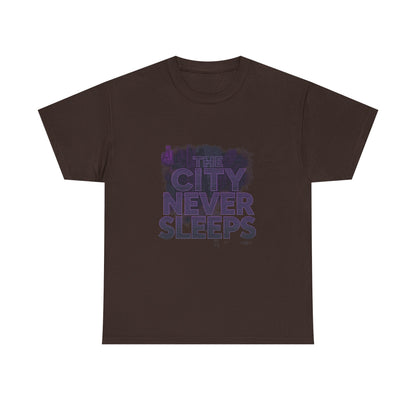 Urban Vibe Unisex Cotton Tee - The City Never Sleeps, Streetwear, Gift for City Lovers, Casual Wear, Everyday Fashion