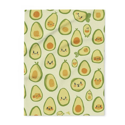 Avocado Pattern Fleece Blanket - Cozy, Cute Decor for Home, Gifts for Foodies, Nursery, Cozy Nights, Spring Celebrations