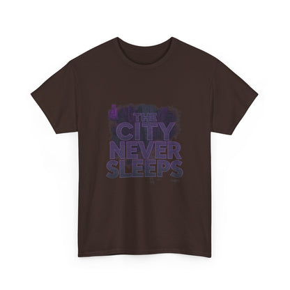 Urban Vibe Unisex Cotton Tee - The City Never Sleeps, Streetwear, Gift for City Lovers, Casual Wear, Everyday Fashion