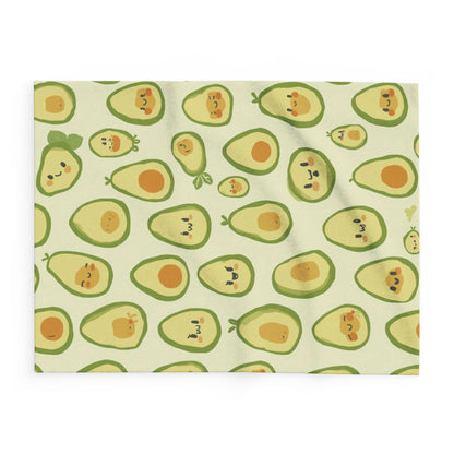Avocado Pattern Fleece Blanket - Cozy, Cute Decor for Home, Gifts for Foodies, Nursery, Cozy Nights, Spring Celebrations