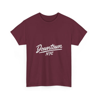 Unisex Heavy Cotton Tee - Downtown NYC Shirt, Streetwear Fashion, Casual Wear, Gift for Friends, Urban Style Tee